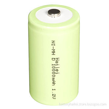 NiMH Battery with 10,000mAh Capacity and 1.2V Voltage